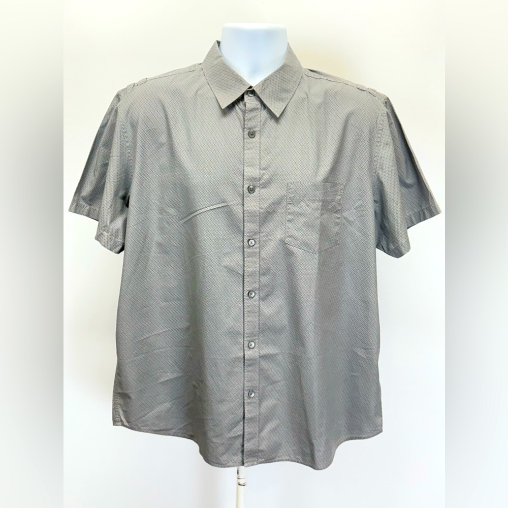 Calvin Klein Gray Micro Geometric Pattern Short S… - image 1